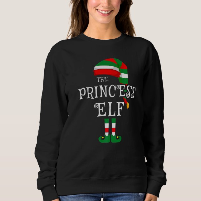 Moletom Princesa Elf Família de Natal Correspondendo Pijam (Frente)