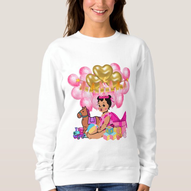 Moletom Princesa em T-Shirt Rosa (Frente)