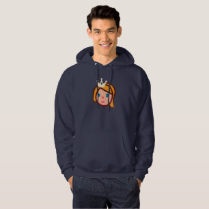 Moletom princesa emoji mens capuz