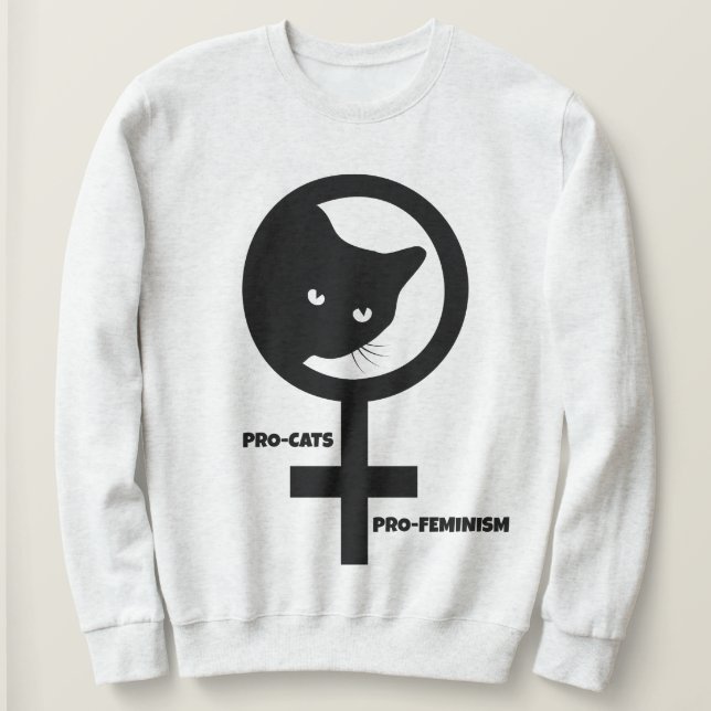 Moletom Pro Cats Pro Feminismo (Frente do Design)