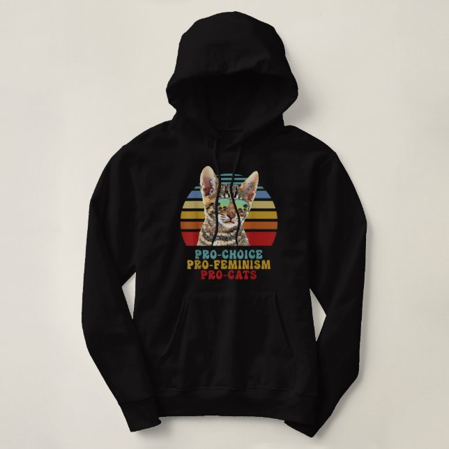 Moletom Pro Choice Pro Feminismo Pro Cats Direitos das Mul (Frente do Design)