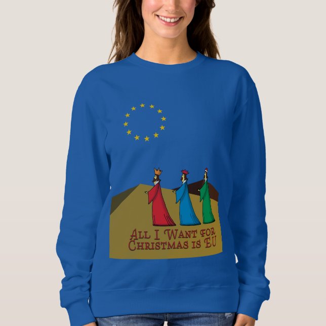 Moletom Pró-Resto Anti-Brexit Engraçado Jumper de Natal (Frente)