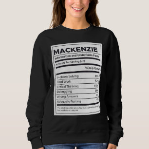 Moletom Problema De Informações Nutricionais Do Mackenzie