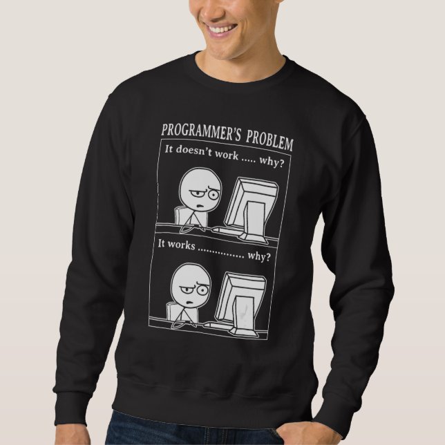 Moletom Problema do Programador Funciona Engenheiro de Sof (Frente)