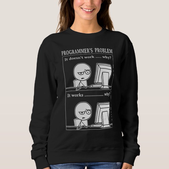 Moletom Problema do Programador Funciona Engenheiro de Sof (Frente)