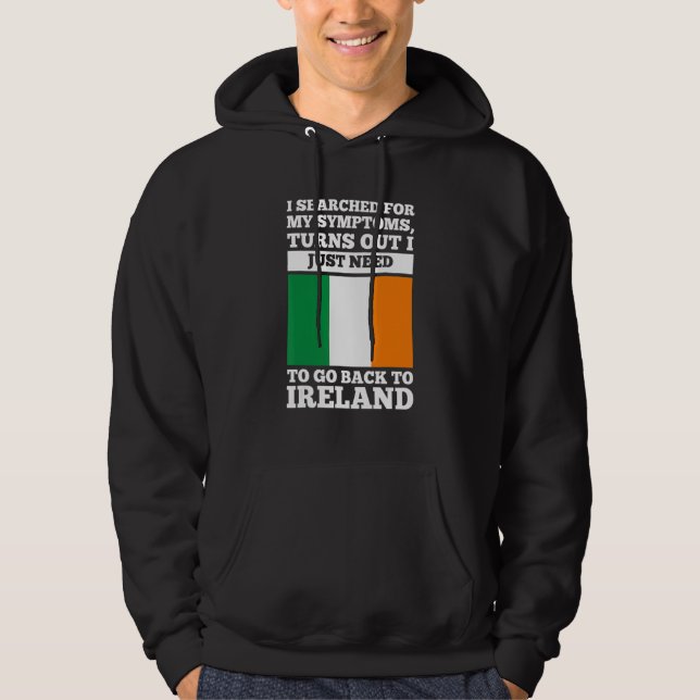 Moletom Procurei pelos meus sintomas Irlanda raízes irland (Frente)