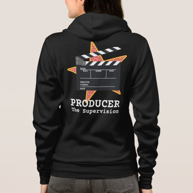Moletom Produtor - Supervisionamento Hoodie Zip Escuro das (Verso)
