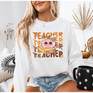 Moletom Professor de Abóbora Cozy Retro Fall Class Outdo
