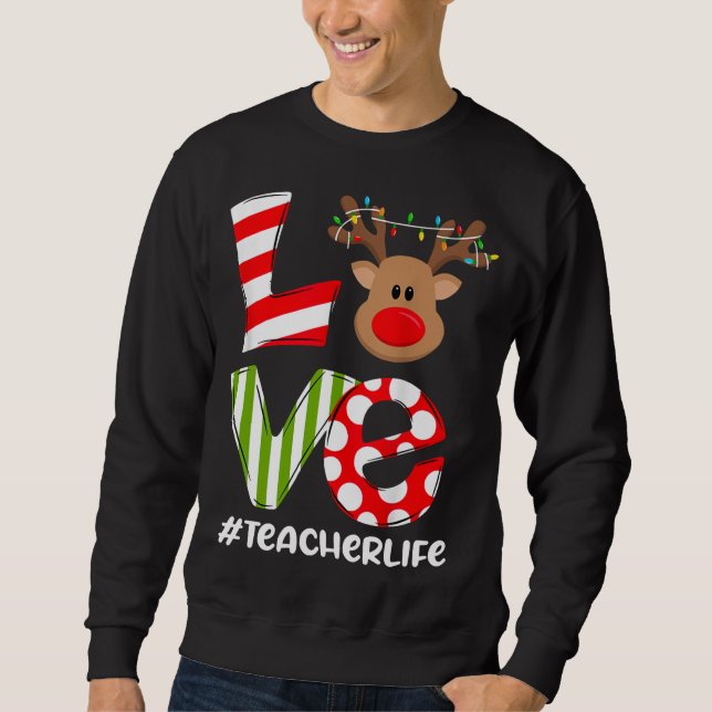 Moletom Professor de Amor, Life Reindeer Santa Hat Profess (Frente)