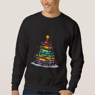 Moletom Professor de Árvore de Natal Crayon Xmas