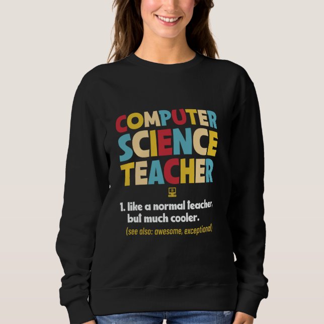 Moletom Professor de Ciência da Computação CS Professor Co (Frente)