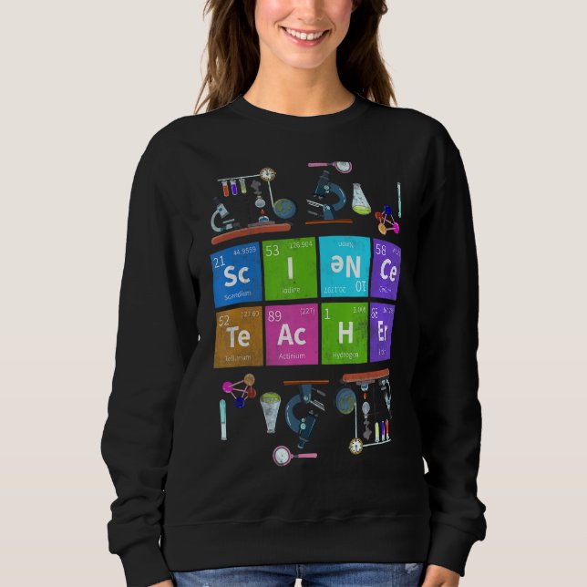 Moletom Professor de Ciência do Nerd de Química de Mesas P (Frente)
