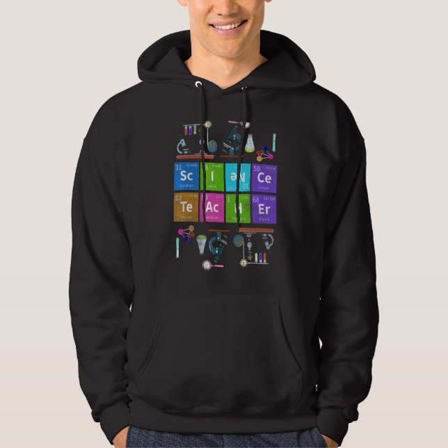 Moletom Professor de Ciência do Nerd de Química de Mesas P (Frente)