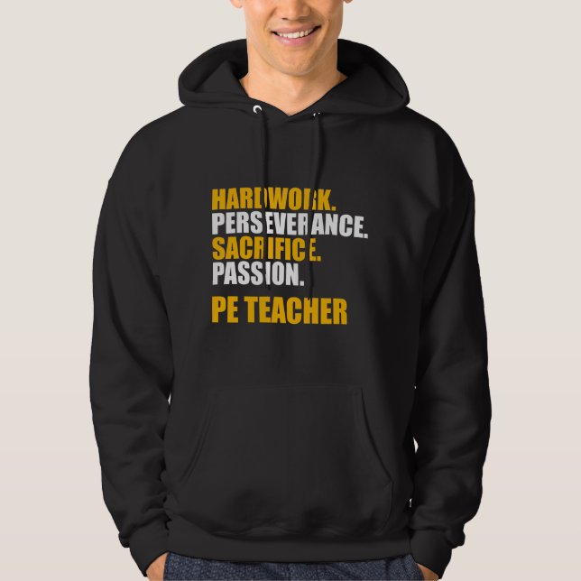 Moletom Professor de Educação Física Trabalho Duro (Frente)