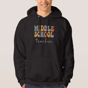 Moletom Professor de Ensino Fundamental Retro Groovy Feliz