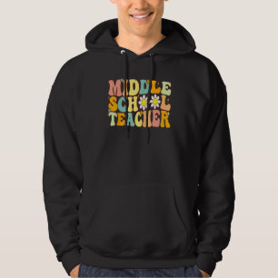 Moletom Professor de Ensino Fundamental Retro Groovy Feliz