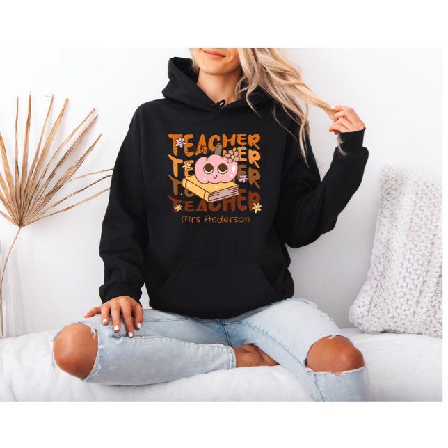 Moletom Professor de Halloween Personalizado Retro (Criador carregado)