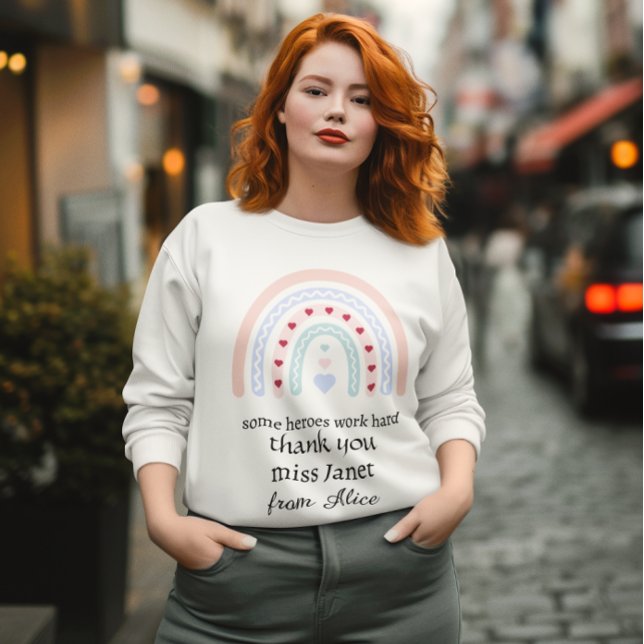 Moletom Professor de Natal Obrigado Você personalizou o Pr (Criador carregado)