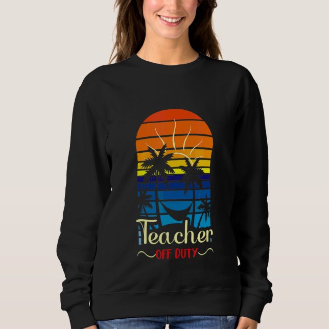 Moletom Professor de óculos de serviço Palm Tree Sunset No (Frente)