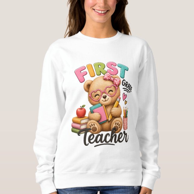Moletom Professor do Primeiro Ano | Urso Teddy Fofo (Frente)
