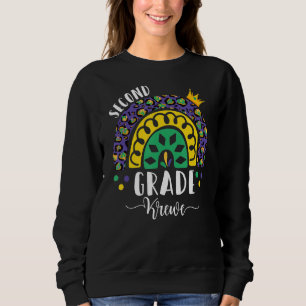 Moletom Professor do primeiro grau Krewe Rainbow Leopa