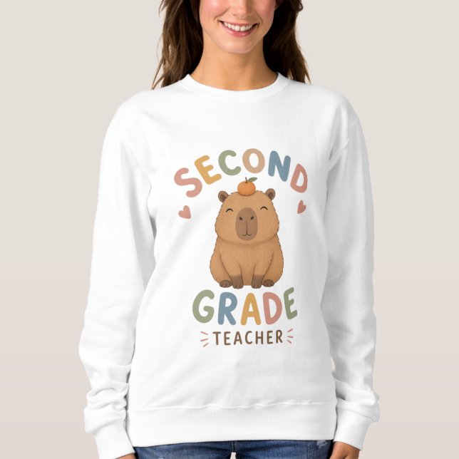 Moletom Professor do Segundo Ano | Capivara Feliz  (Frente)