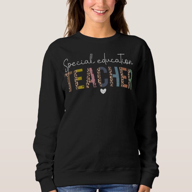 Moletom Professor Especial De Educação Sped Ed Sped Leopar (Frente)