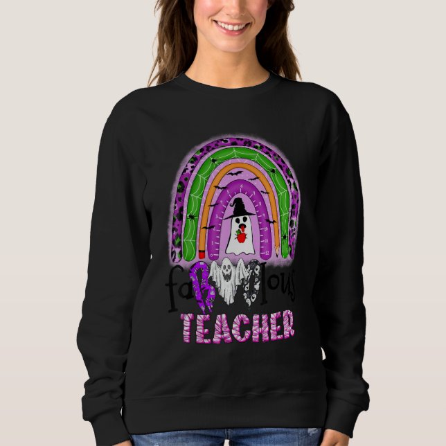 Moletom Professor Fabooloso Rainbow Spooky Ghost Ensinando (Frente)