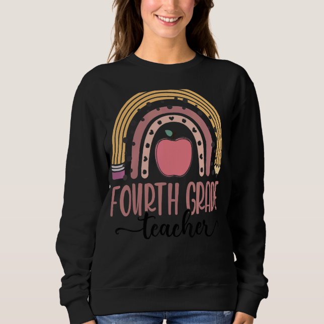 Moletom Professor Leopard Boho Arco-Íris De Volta Para (Frente)