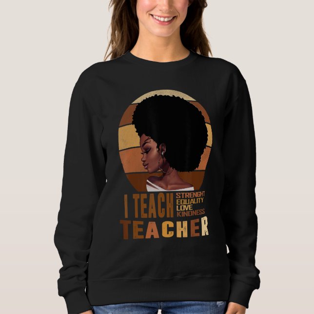 Moletom Professor negro inteligente afro ama melanina afro (Frente)