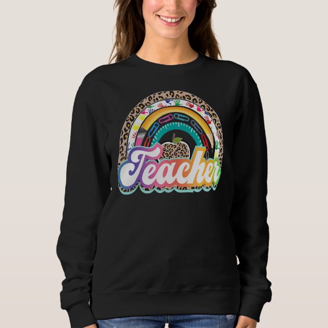 Moletom Professor Rainbow Leopard De Volta Ao Professor (Frente)