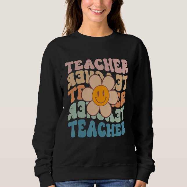 Moletom Professor Retro Daisy Colorful ElementSchool Te (Frente)