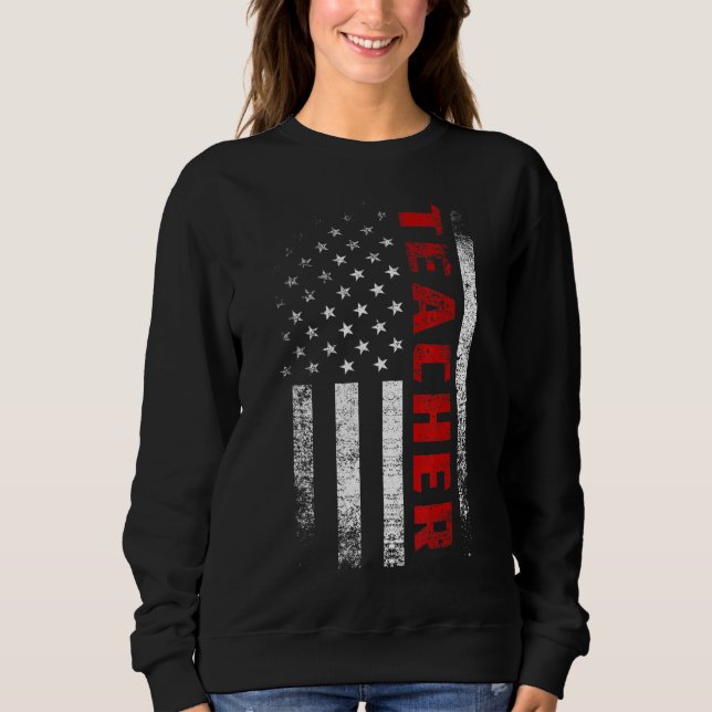 Moletom Professor Roupa Patriot Usa de Bandeira Americano  (Frente)