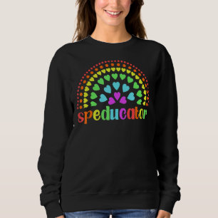 Moletom Professor Sped Speducator Rainbow Heart