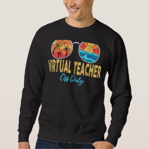 Moletom Professor virtual desligado óculos de sol feliz no