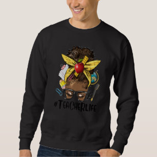 Moletom Professora Afro Mensageira da Vida de Professora N
