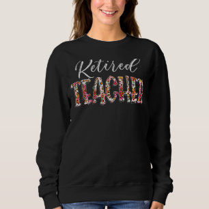 Moletom Professora aposentada educadora Leopard mulheres e