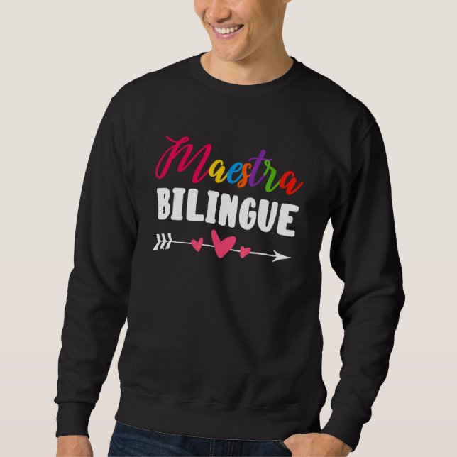 Moletom Professora Bilíngue Espanhol Professor Aluno Bilín (Frente)