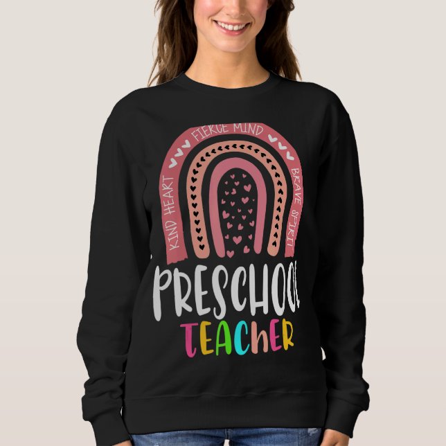 Moletom Professora Da Pré-Escola De Volta À Apreciação Da  (Frente)