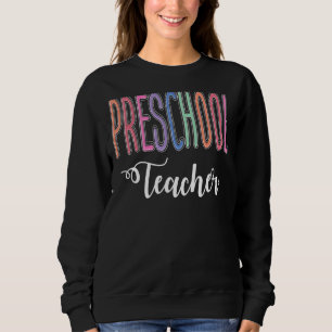 Moletom Professora Da Pré-Escola De Volta À Apreciação Da 