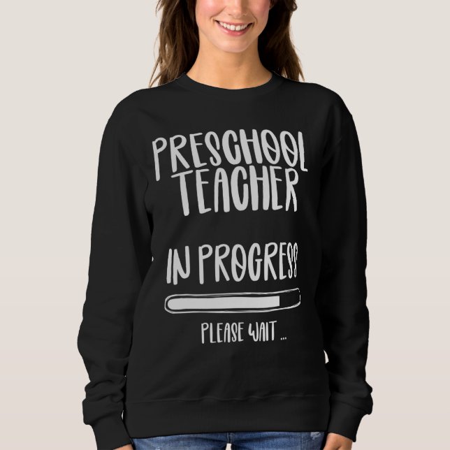 Moletom Professora Da Pré-Escola De Volta À Apreciação Da  (Frente)