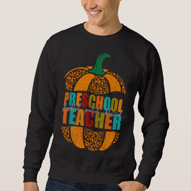 Moletom Professora da pré-escola Halloween Agradável Pum (Frente)
