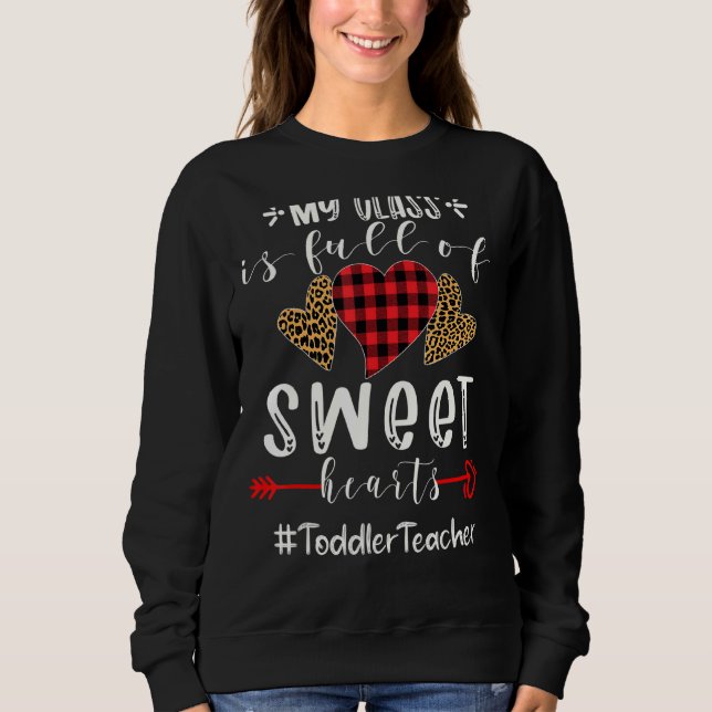 Moletom Professora Da Toddler Minha Classe É Cheio De Doce (Frente)