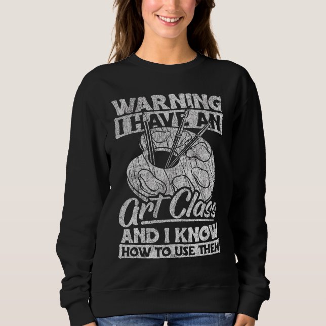 Moletom Professora de Arte - Roupa de Ensino para Mulheres (Frente)