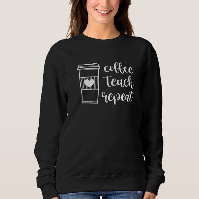 Moletom Professora de Educação Escolar Repetitiva de Café (Frente)