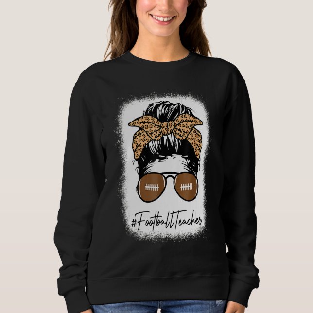 Moletom Professora De Futebol Sangrento Com Leopard Mensag (Frente)