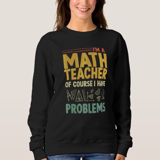 Moletom Professora de Matemática Homens Mulheres Estatísti (Frente)