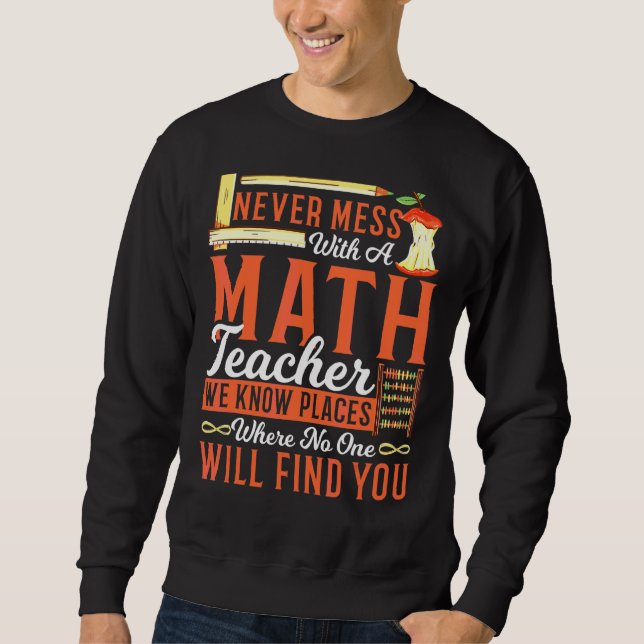 Moletom Professora De Matemática Nunca Mete Com Um Profess (Frente)