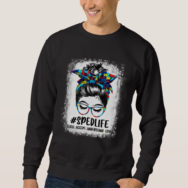 Moletom Professora Descolorida Coque Desgrenhado Ensino Es (Frente)