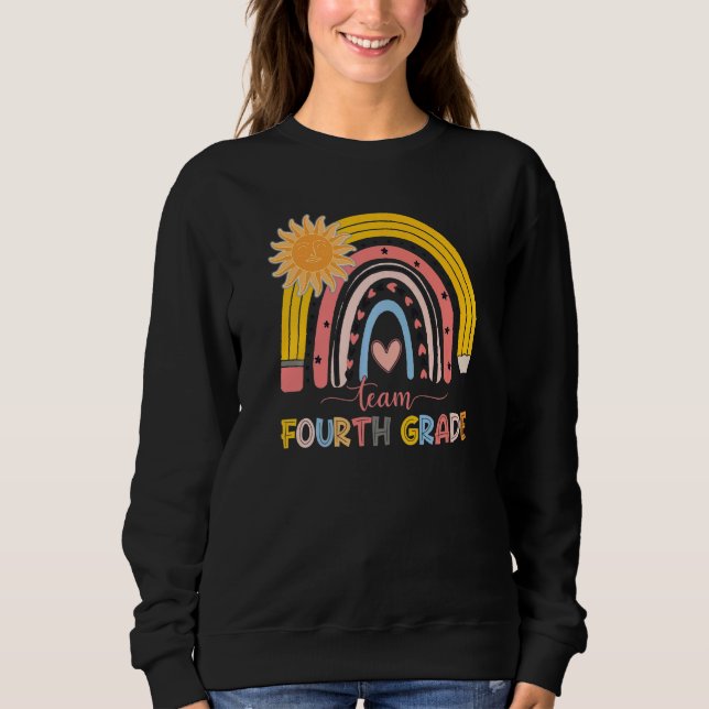 Moletom Professora do Boho Rainbow Team Quarto Grau 1º Dia (Frente)